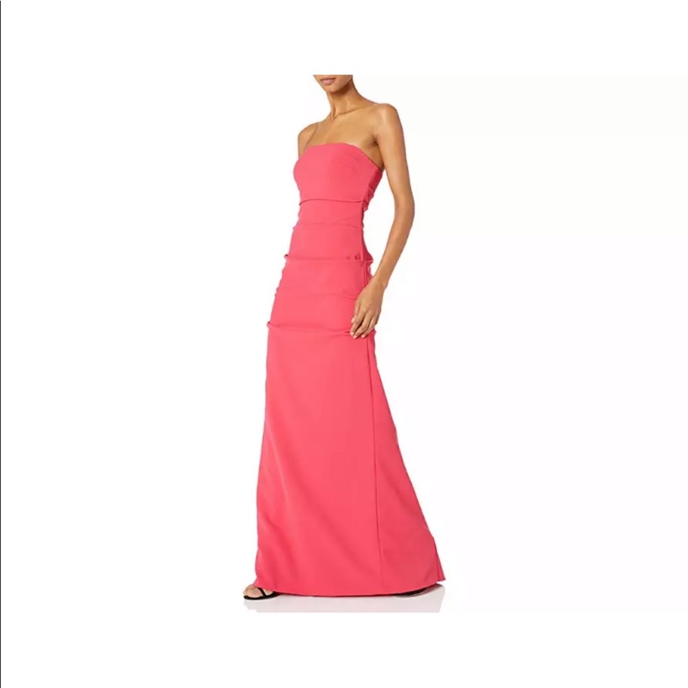 Nicole Miller Felicity Techy Crepe Strapless Pink